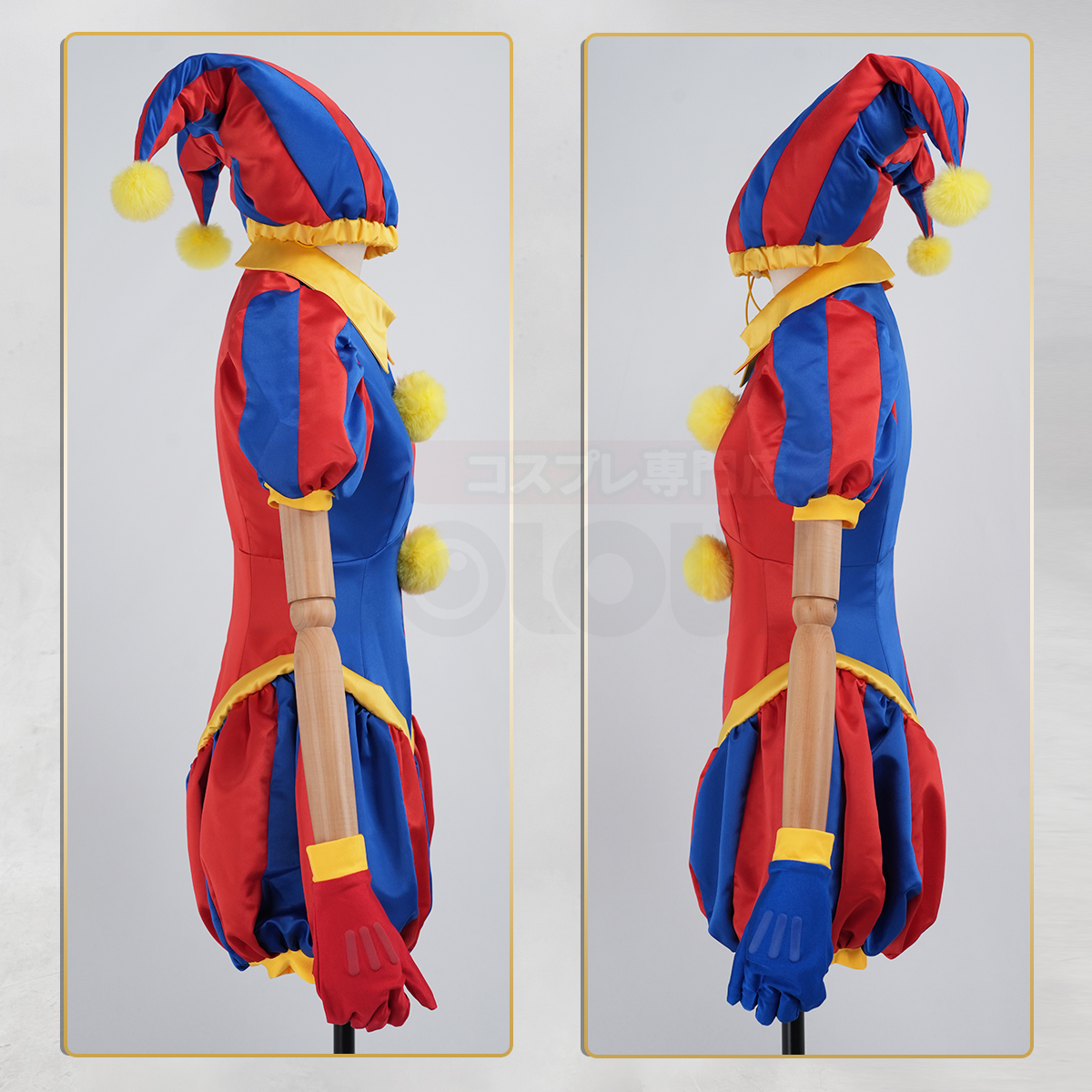 【新着商品】HOLOUN デジタルAmazing・サーカス ピエロ ポムニPomniのコスプレ服 ハロウィン仮装 ゲームコスプレ衣装 セット クリスマス イベント  ゲーム仮装 アニメ 演出服