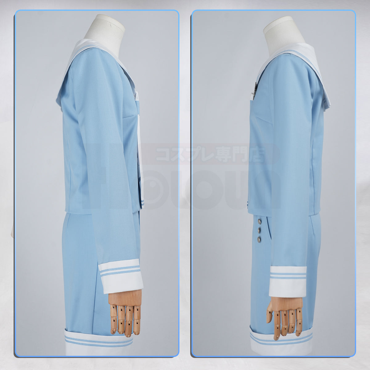 【新着商品】HOLOUN 黒の執事 シエル 幼少期 水色セーラースーツ 帽子付き ハロウィン仮装 ゲームコスプレ衣装 セット クリスマス イベント アニメ 演出服