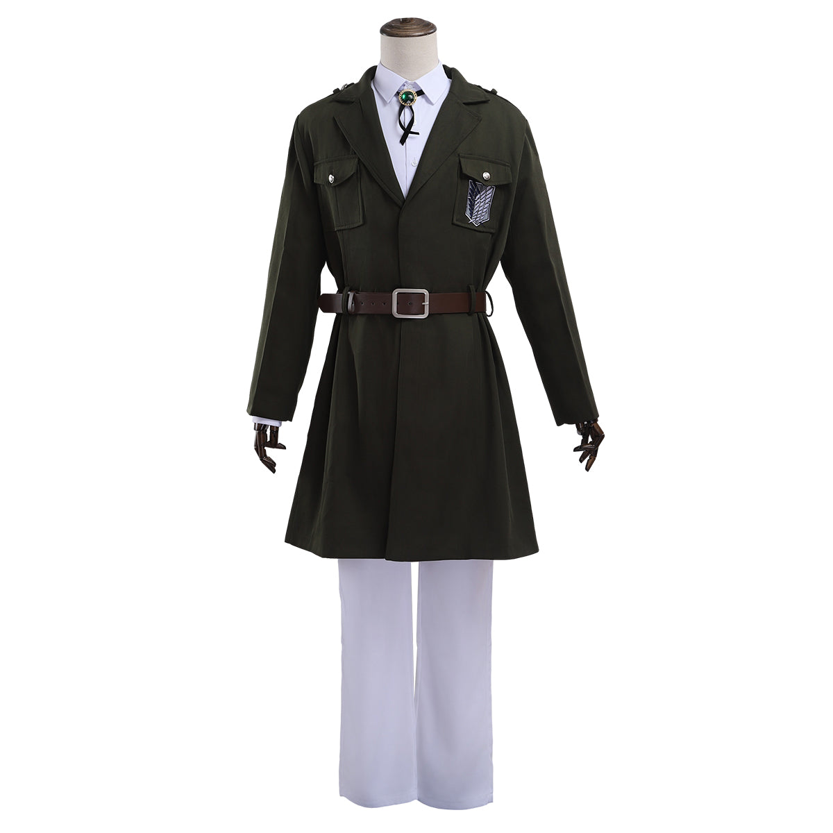 【在庫品】進撃のジャイアント 巨人 調査兵団 軍服 自由の翼 コート エレン ミカサ アルミン リヴァイコスプレ衣装  cosplay ハロウィン 変装 仮装 コスプレ演出服 コスチューム 舞台装 クリスマス 祝日贈り物