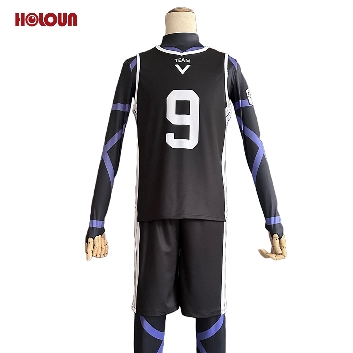 【在庫品】【一部再入荷中】HOLOUN ブルLock チームV練習服 9番御影玲王 上下4点セット クリスマス コスプレ衣装 ハロウィン適用