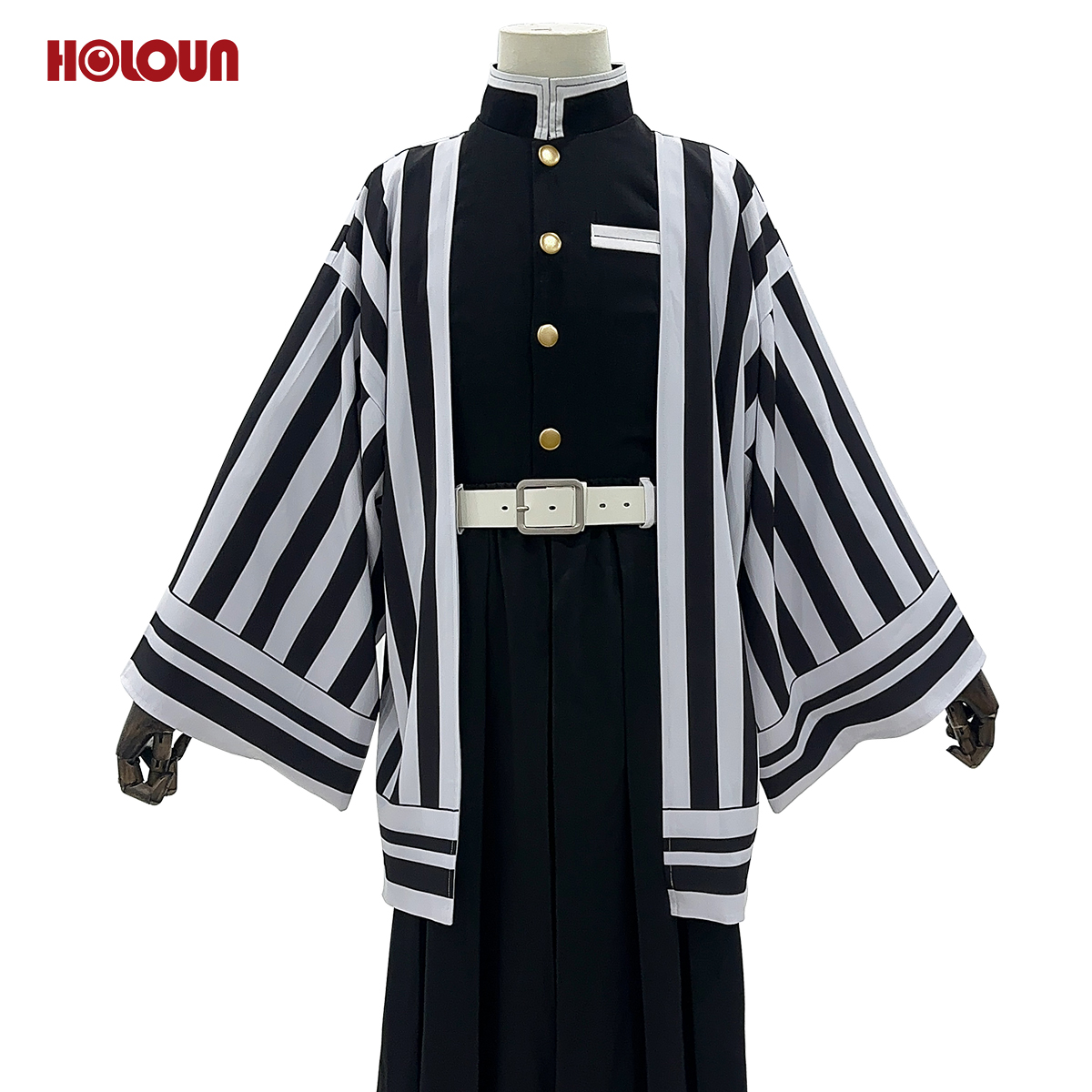 【在庫品】HOLOUN 鬼殺シリーズ KimetsU 鬼殺隊 蛇柱 伊黒小芭内 羽織 コスプレ衣装 ハロウィン適用 