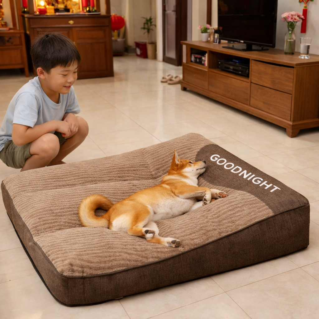 犬用加厚睡墊｜脊椎支撐與防滑安全設計