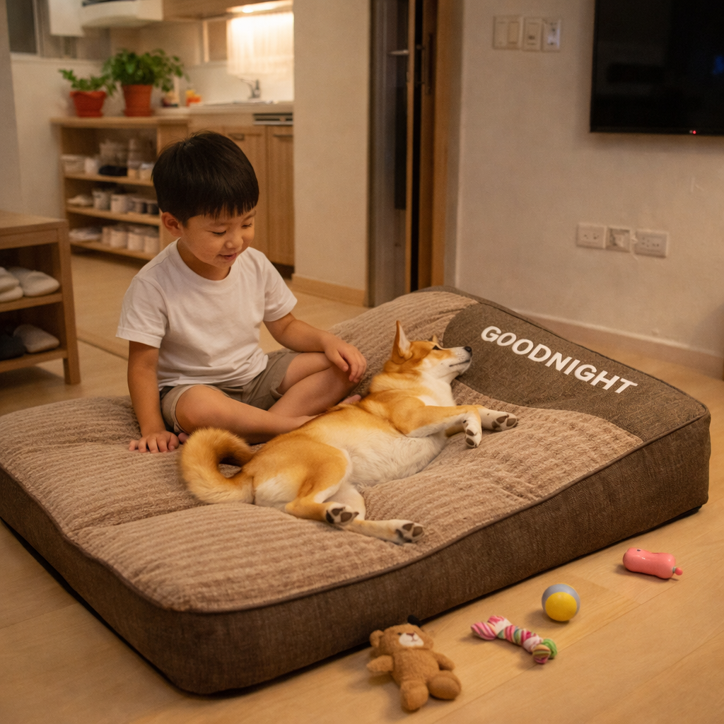 犬用加厚睡墊｜脊椎支撐與防滑安全設計