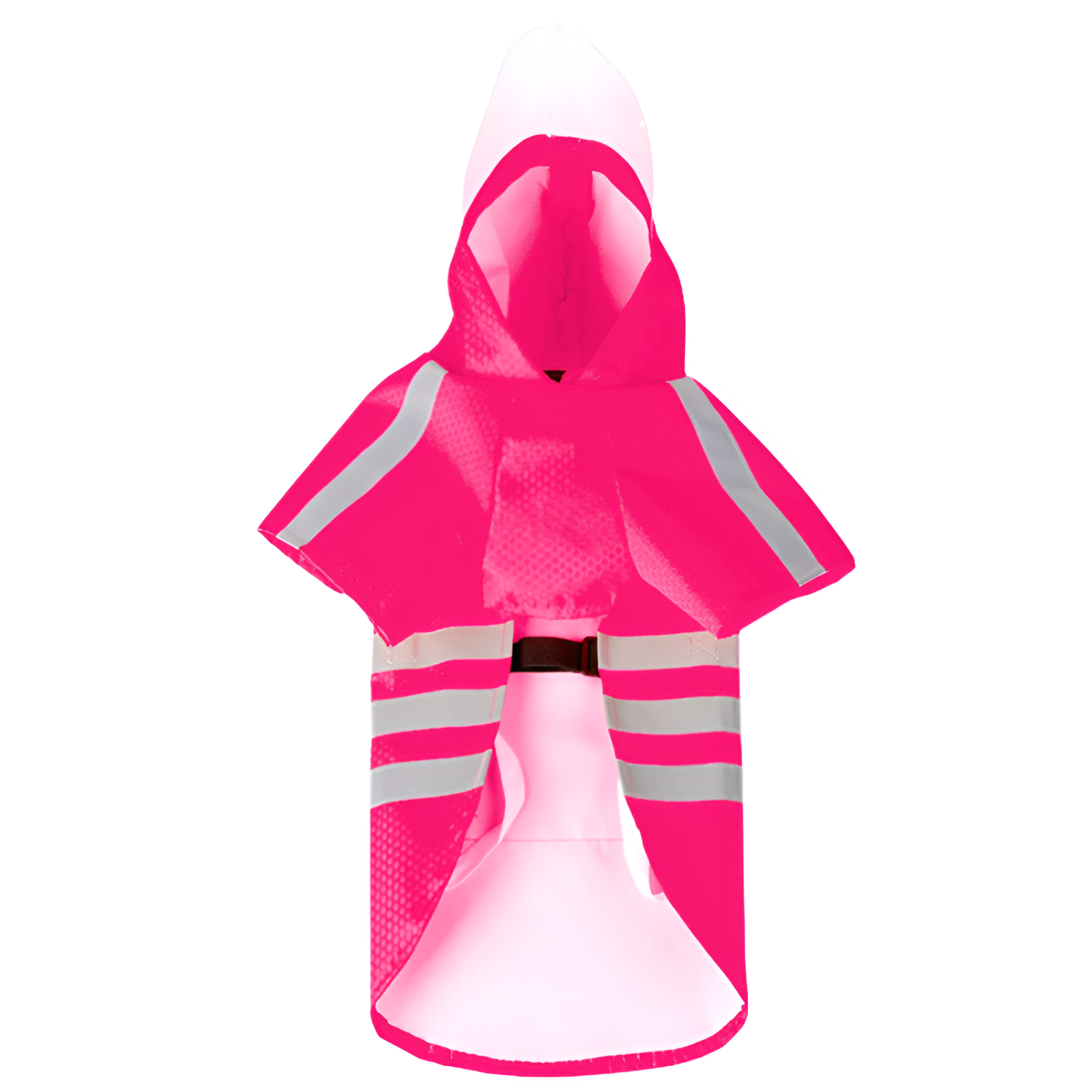 可拖曳式狗狗雨衣，3種顏色可選，適合所有犬種，防水反光條紋，足球圖案面料，透明PVC帽簷，彈性腰帶和可調節頸帶，適合小型至大型犬，30秒內即可輕鬆穿脫，TPU防水內襯，耐磨抗皺，雨天遛狗安全裝備。-萌爪爪