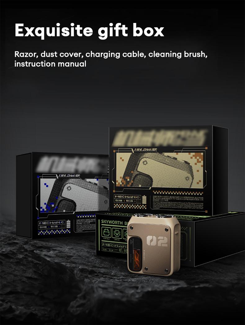 Product Introduction of PAXA Mini Electric Shaver - Magnetic Dual Blades Curved Blade Mesh Waterproof Skin-Friendly Washable Rechargeable High-Speed Motor with Long-Lasting Battery Compact Portable Facial Matte Smooth Titanium 20