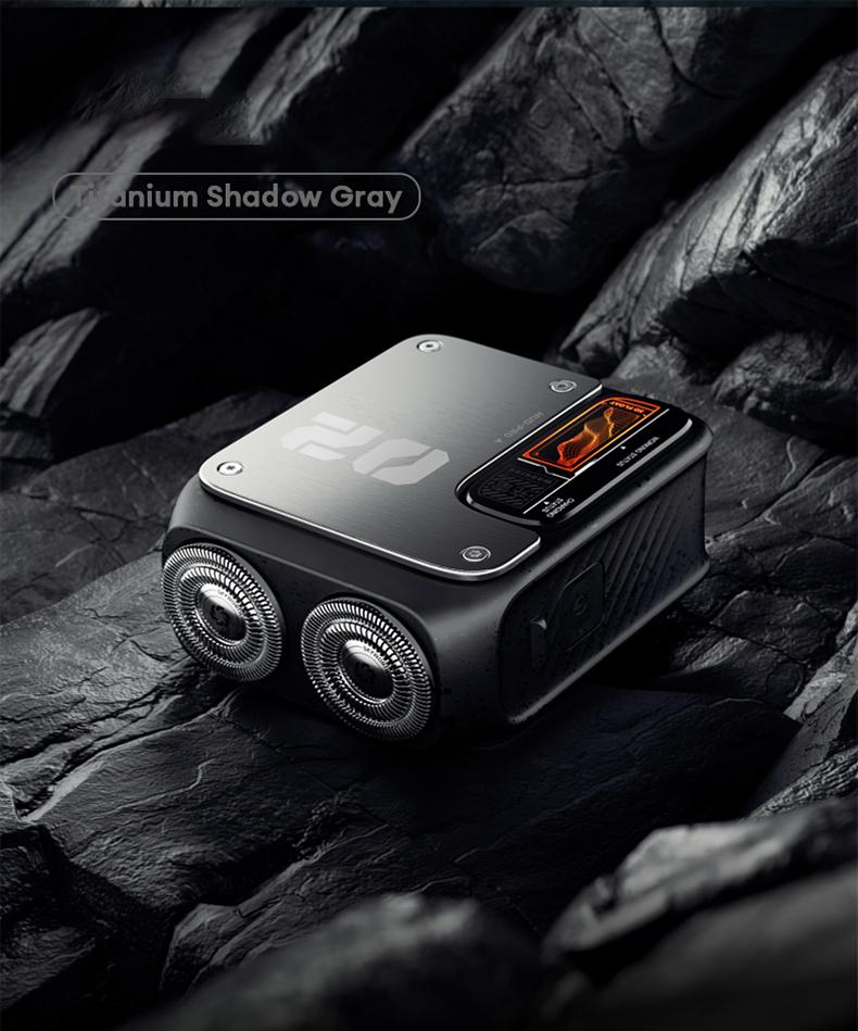 Product Introduction of PAXA Mini Electric Shaver - Magnetic Dual Blades Curved Blade Mesh Waterproof Skin-Friendly Washable Rechargeable High-Speed Motor with Long-Lasting Battery Compact Portable Facial Matte Smooth Titanium 15
