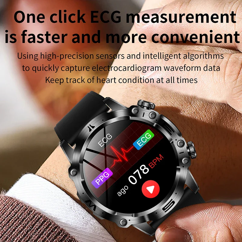 SMART WATCHES WITH AI MEDICAL DIAGNOSTICS - 2025 NEW WATCHES WITH BLOOD LIPID, URIC ACID, BLOOD GLUCOSE MEASUREMENT - EKG+PPG, FITNESS TRACKER
