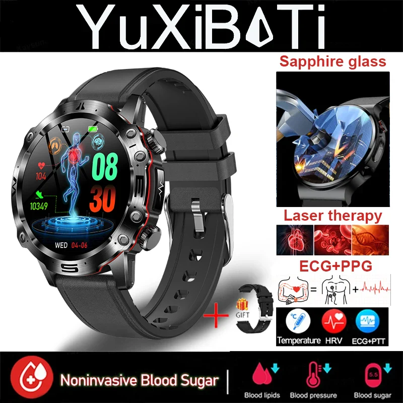 SMART WATCHES WITH AI MEDICAL DIAGNOSTICS - 2025 NEW WATCHES WITH BLOOD LIPID, URIC ACID, BLOOD GLUCOSE MEASUREMENT - EKG+PPG, FITNESS TRACKER