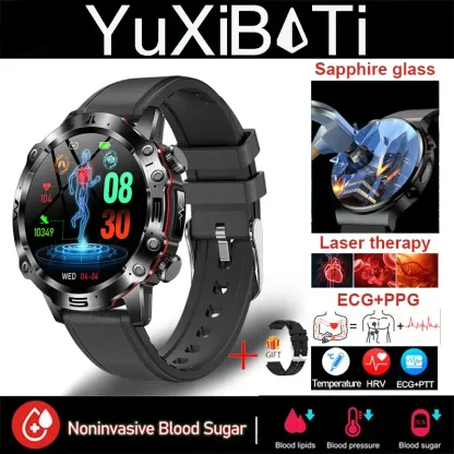 SMART WATCHES WITH AI MEDICAL DIAGNOSTICS - 2025 NEW WATCHES WITH BLOOD LIPID, URIC ACID, BLOOD GLUCOSE MEASUREMENT - EKG+PPG, FITNESS TRACKER
