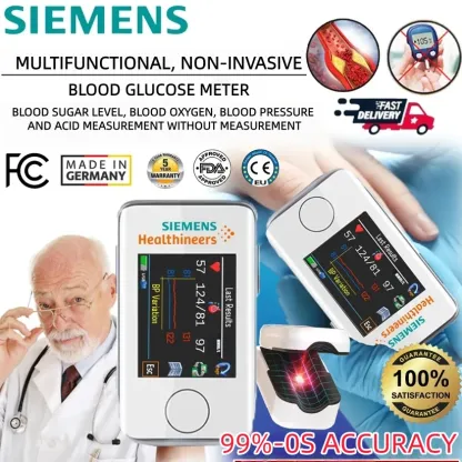 🌈Technological innovation in medical research in 2025: Siemens painless and non-invasive portable blood glucose meter, monitoring blood sugar health has never been easier!