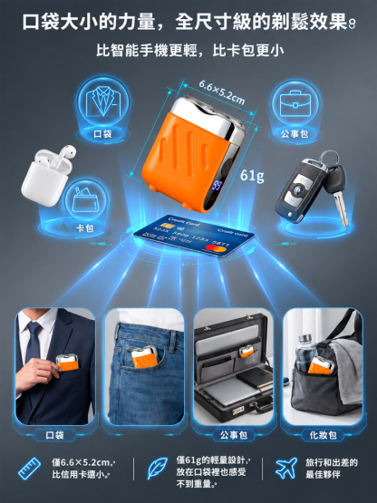 新一代雙頭口袋刮胡刀