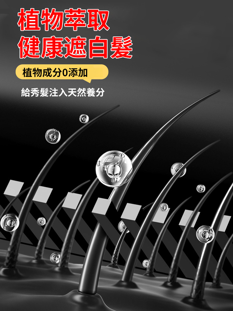 防水防汗遮白髮染髮梳