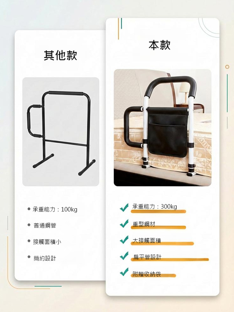 免安裝床邊扶手老人起身輔助器
