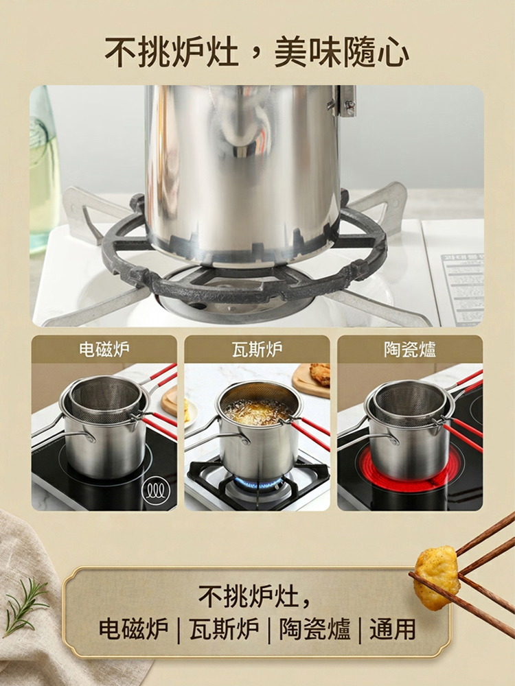 【巨巨巨省油】304不鏽鋼萬用油炸鍋
