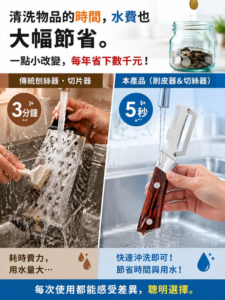 超鋒利多效削皮切絲器