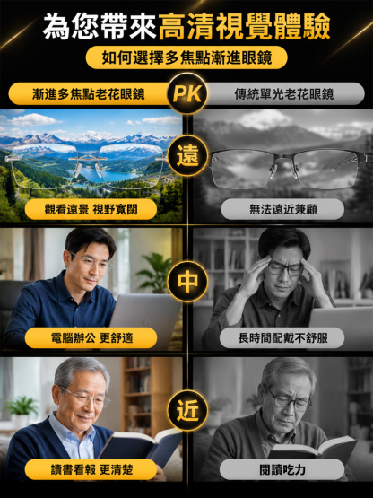 滿天星智慧變焦變色老花眼鏡