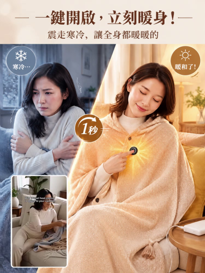 USB電熱披肩便攜式毛毯