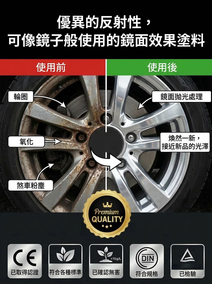 【能當鏡子照】反光鏡面漆