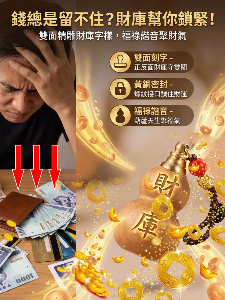 普陀桃木葫蘆福祿鑰匙扣