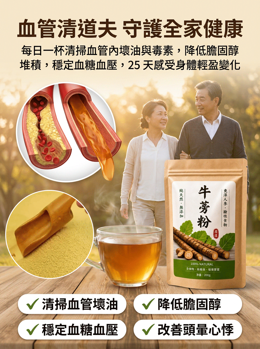 【血管清道夫】台灣有機牛蒡粉