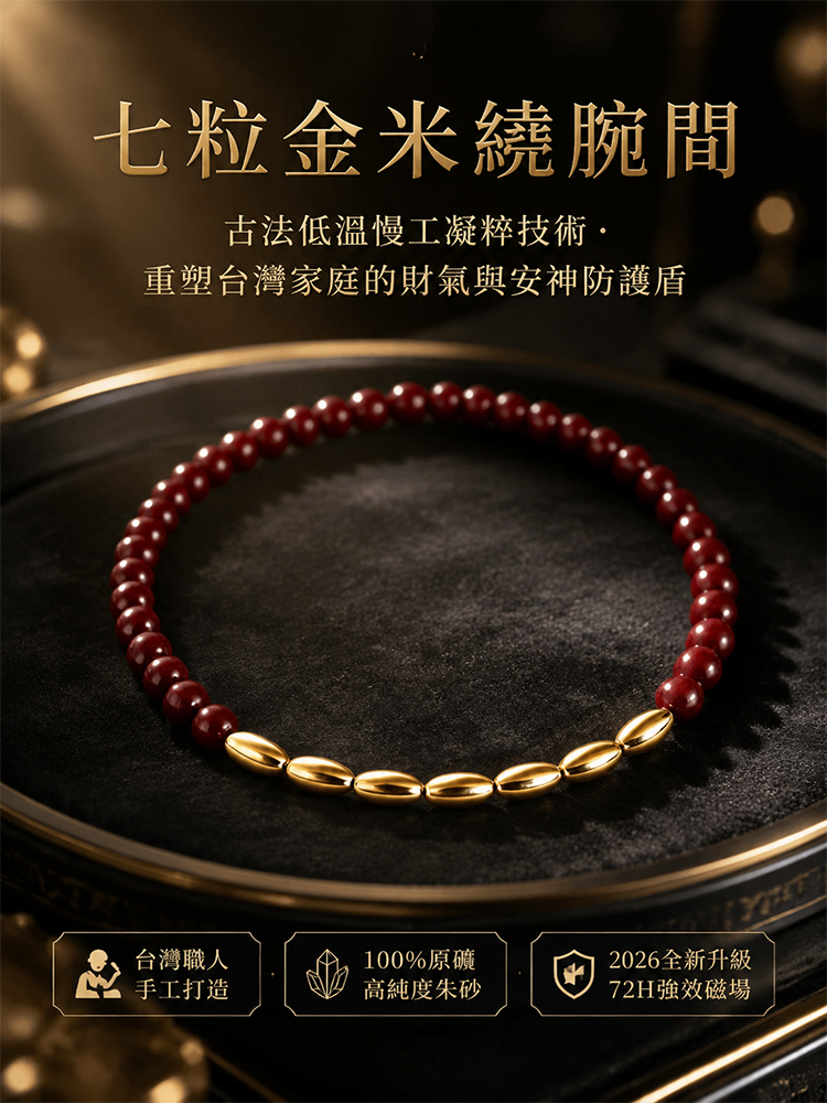 七粒米硃砂手鍊