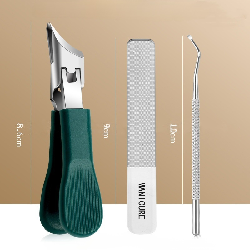 尖斜口防飛濺指甲鉗，能伸進甲溝縫隙裡處理嵌甲，剪完走路不遭罪，和甲溝炎說“拜拜”