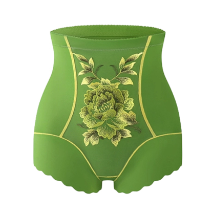 復古刺繡高腰收腹褲，告別身材焦慮，輕鬆穿出模特身材