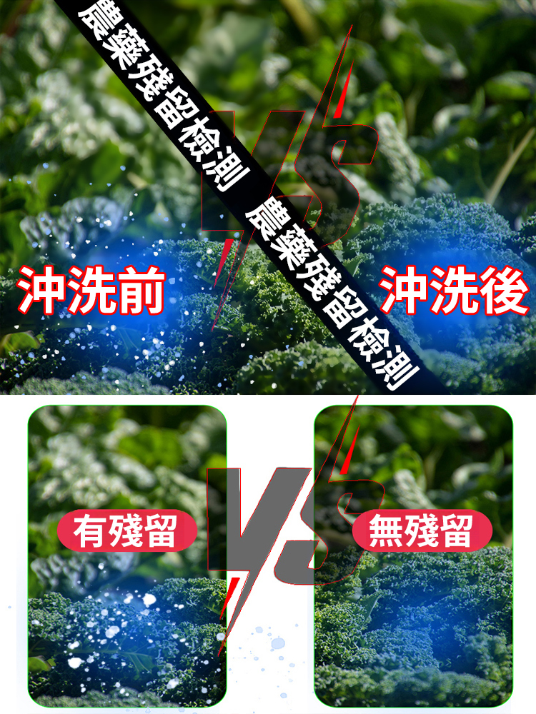 多功能農殘真菌檢測紫光燈，一照現形，比普通紫光燈靈敏5倍！