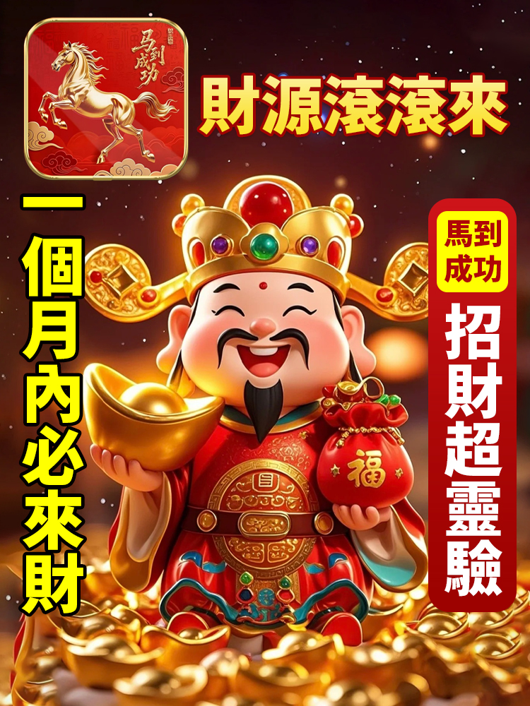 【開光加持】招財旺宅馬到成功擺件