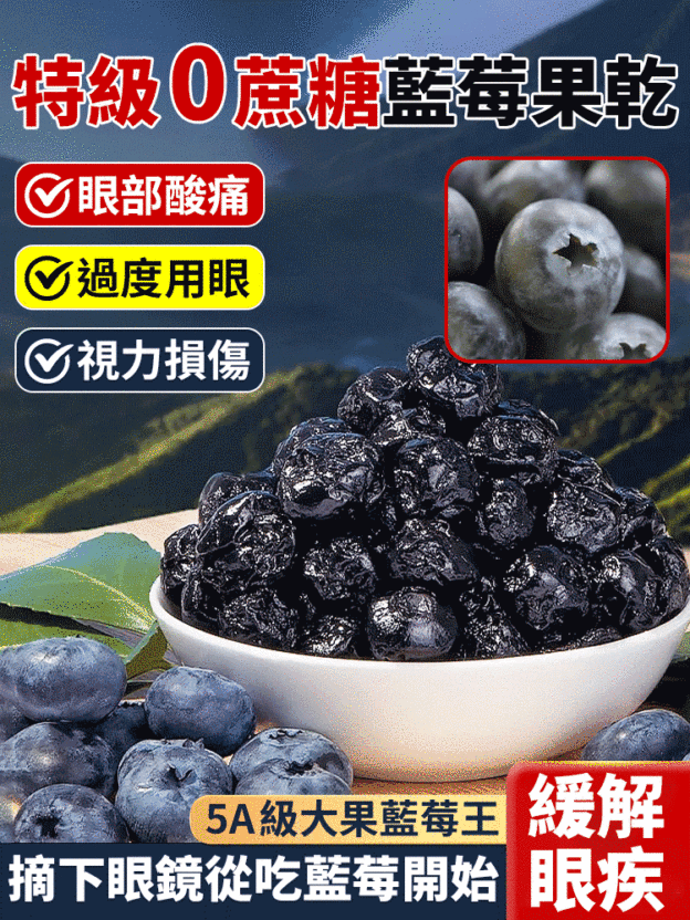 【台灣本土】特級無蔗糖藍莓果乾