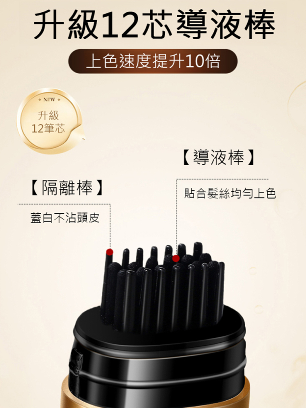 【1梳蓋白】草本不掉色美髮棒膏