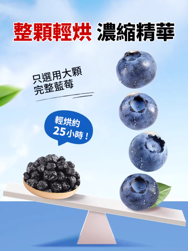 【台灣本土】特級無蔗糖藍莓果乾