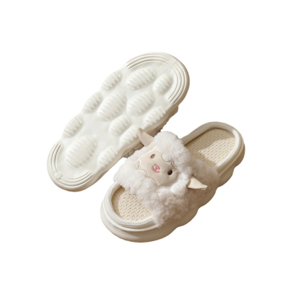 รองเท้าแตะระบายอากาศกันลื่นลายแกะน่ารัก