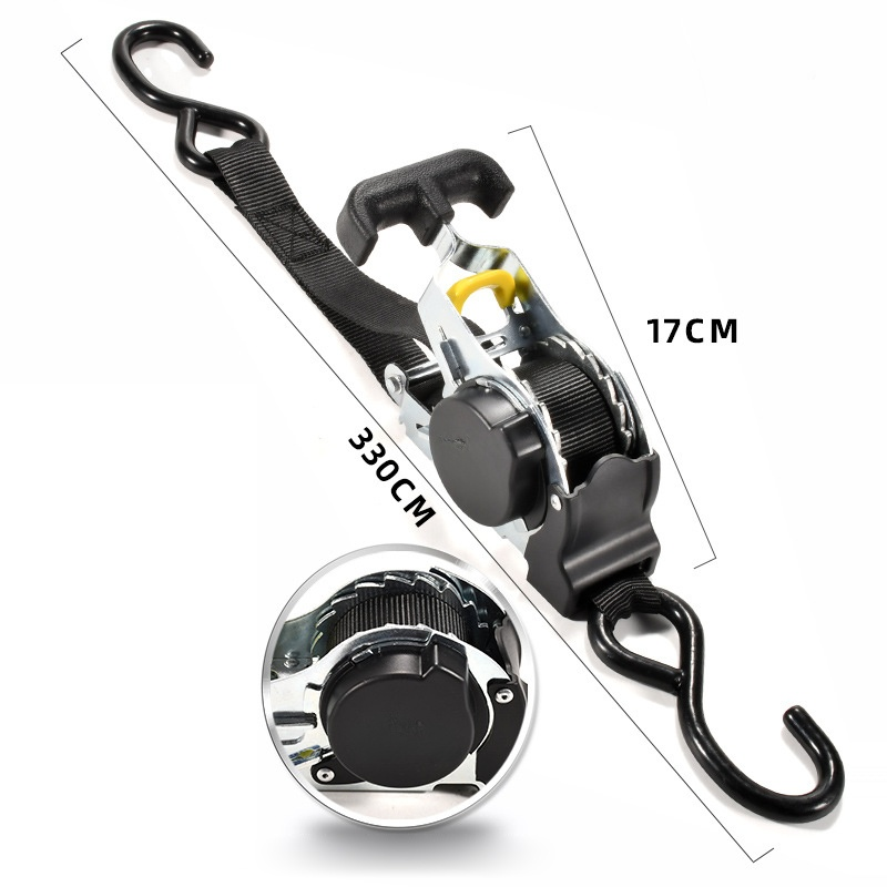 🏍เชือกรัดแบบยืดหดอัตโนมัติสำหรับรถยนต์และรถจักรยานยนต์ 🚗ความยาวประมาณ 3.3 เมตร แข็งแรงในขณะที่ยังประหยัดแรง