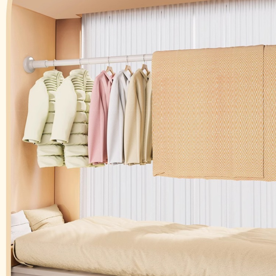 免打孔伸縮晾衣桿 多功能衣櫃掛衣桿 浴室窗簾桿