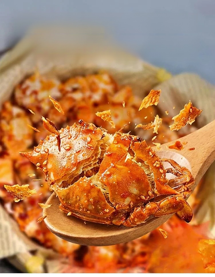Spicy Sea Crab Snacks - High in Protein, Low in Sodium