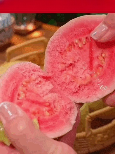 Soft and sweet red guava seeds