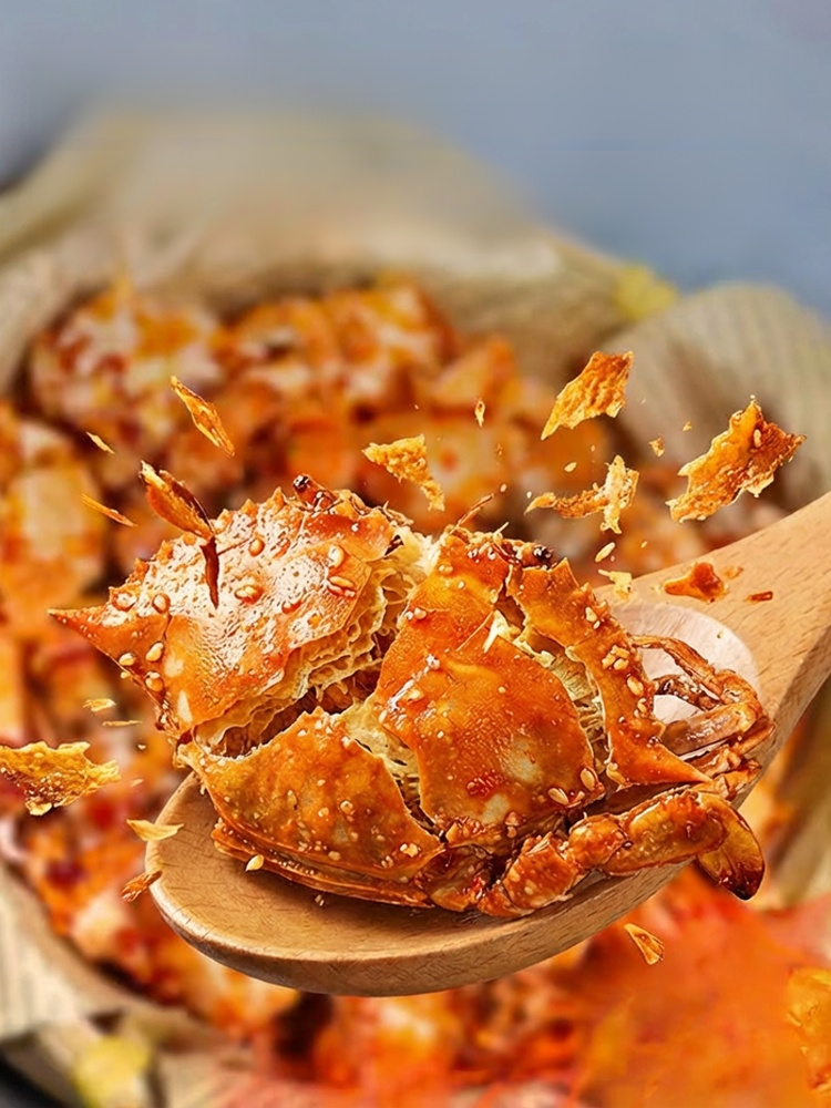 Spicy Sea Crab Snacks - High in Protein, Low in Sodium