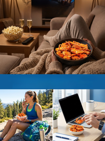 Spicy Sea Crab Snacks - High in Protein, Low in Sodium