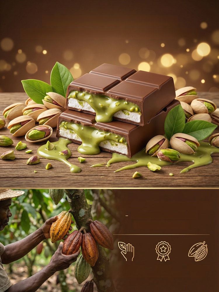 Dubai Style Pistachio Nougat Chocolate