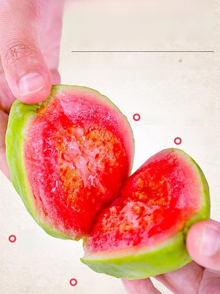 Soft and sweet red guava seeds
