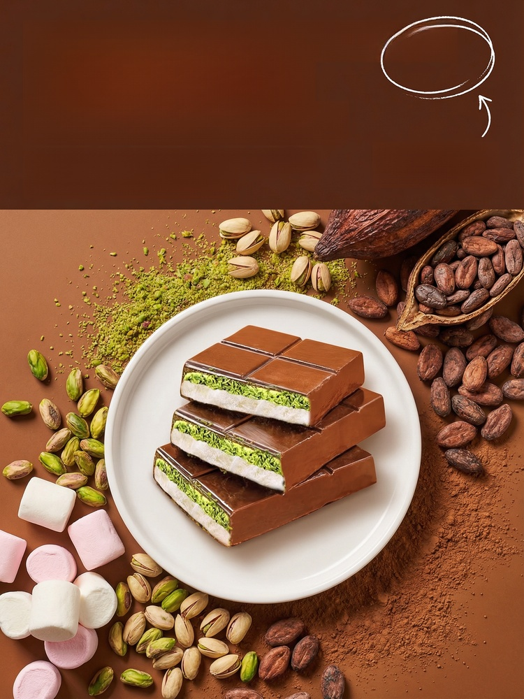 Dubai Style Pistachio Nougat Chocolate