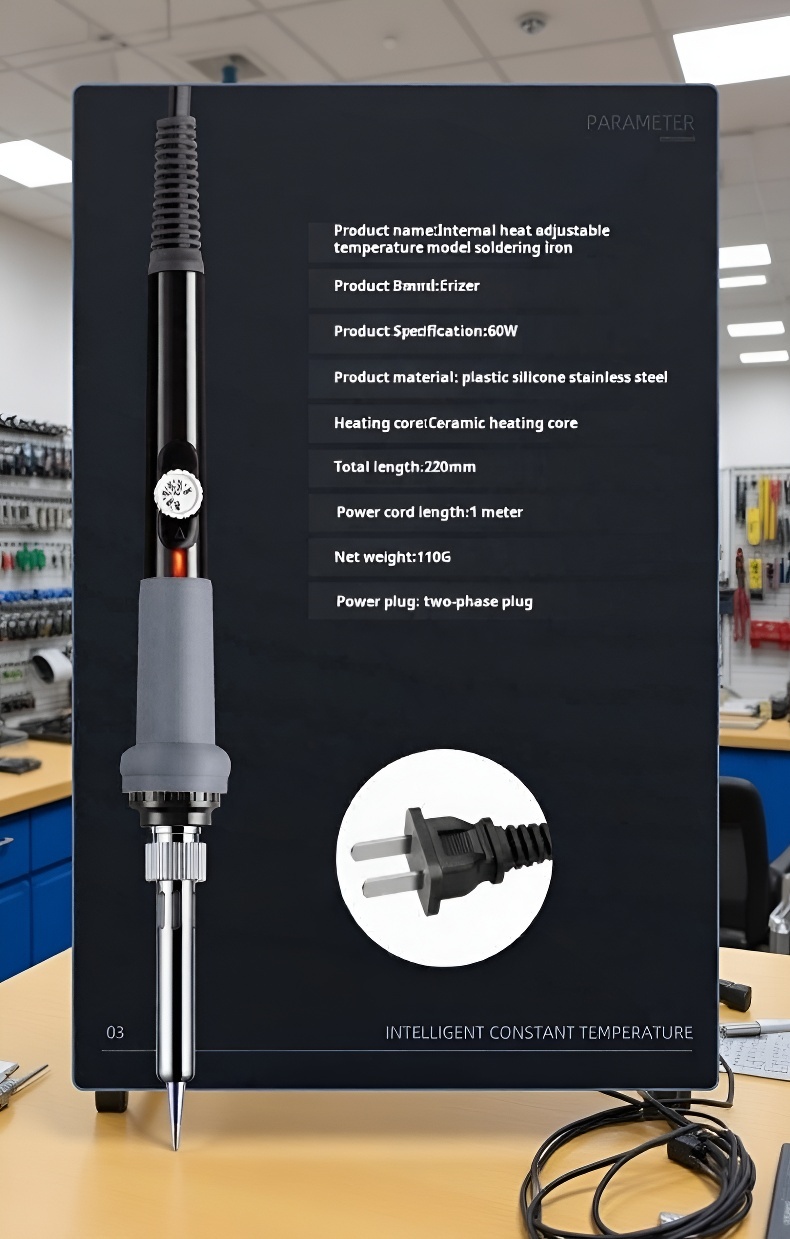 Soldering iron kit with multiple tips and accessories