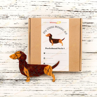 Dachshund Style 1 Glass Mosaic Kit