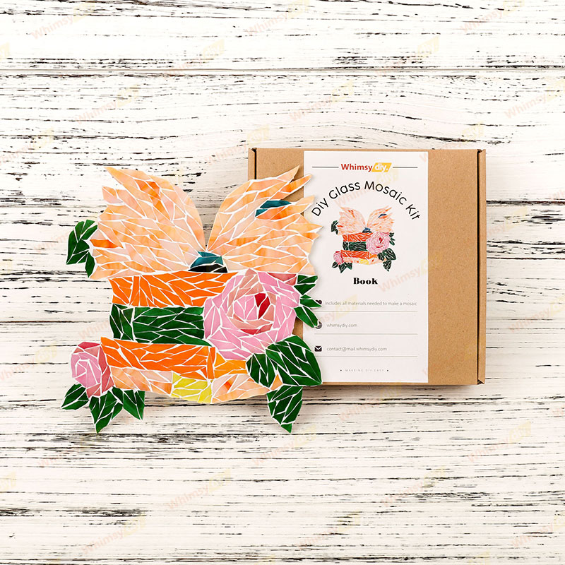 Book and Flower Glass Mosaic Kit