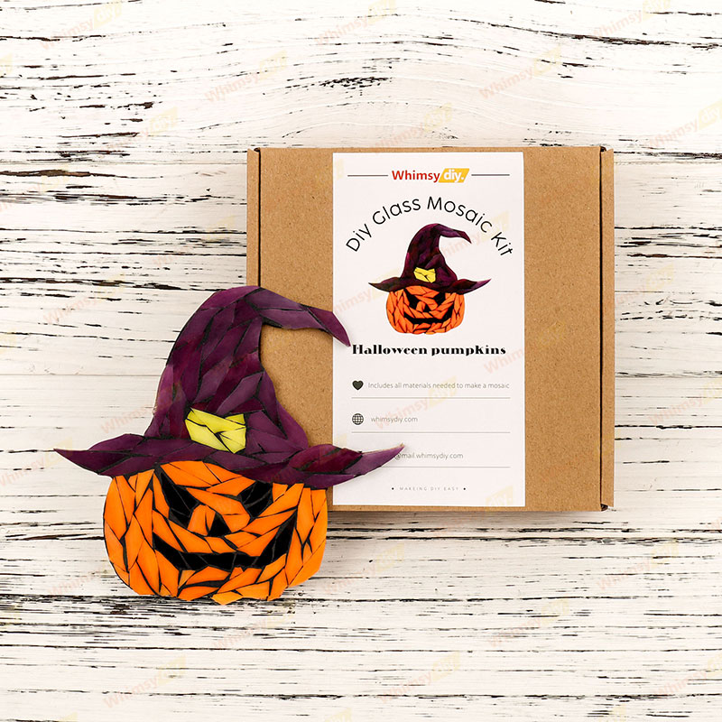 Halloween Pumpkin Glass Mosaic Kit