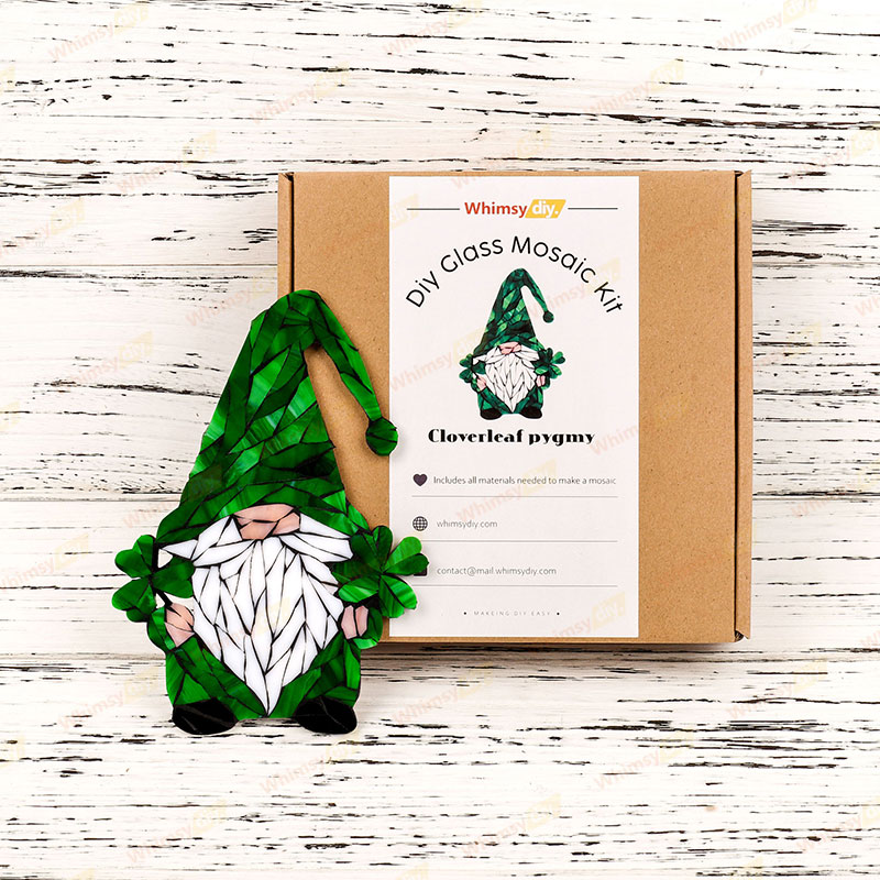 Clover Gnome Glass Mosaic Kit