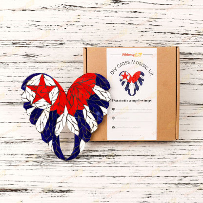 Patriotic angel Wings Glass Mosaic Kit