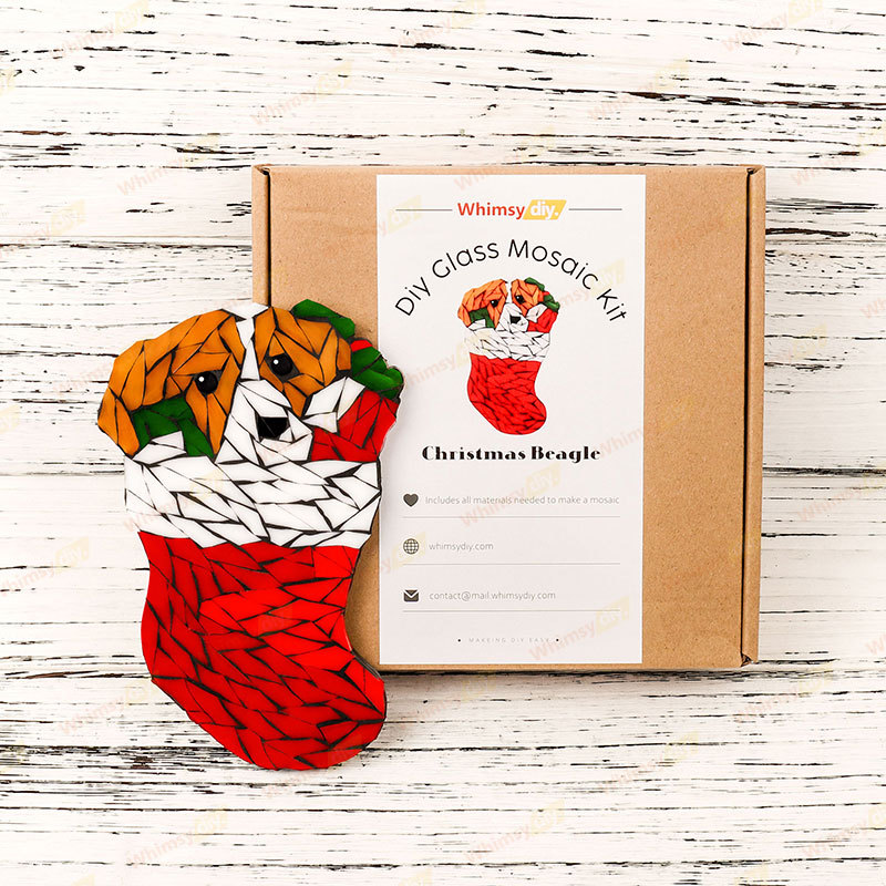 Christmas BeagleWings Glass Mosaic Kit