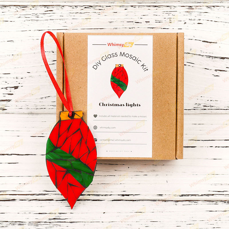 Christmas Lights Christmas Ornaments Glass Mosaic Kit